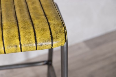 hammerwich-gunmetal-stool-yellow-seat-cushion